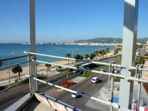 Vistas a la Bahía de Palma desde la futura terraza de la cafetería